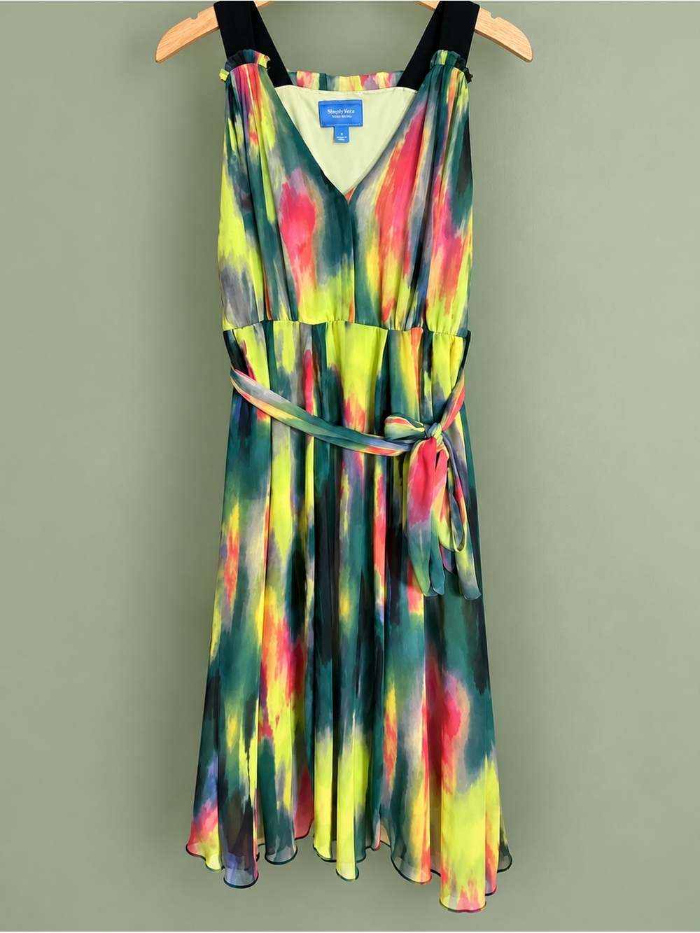 Bold contemporary dopamine dressing| wearable art midi dress